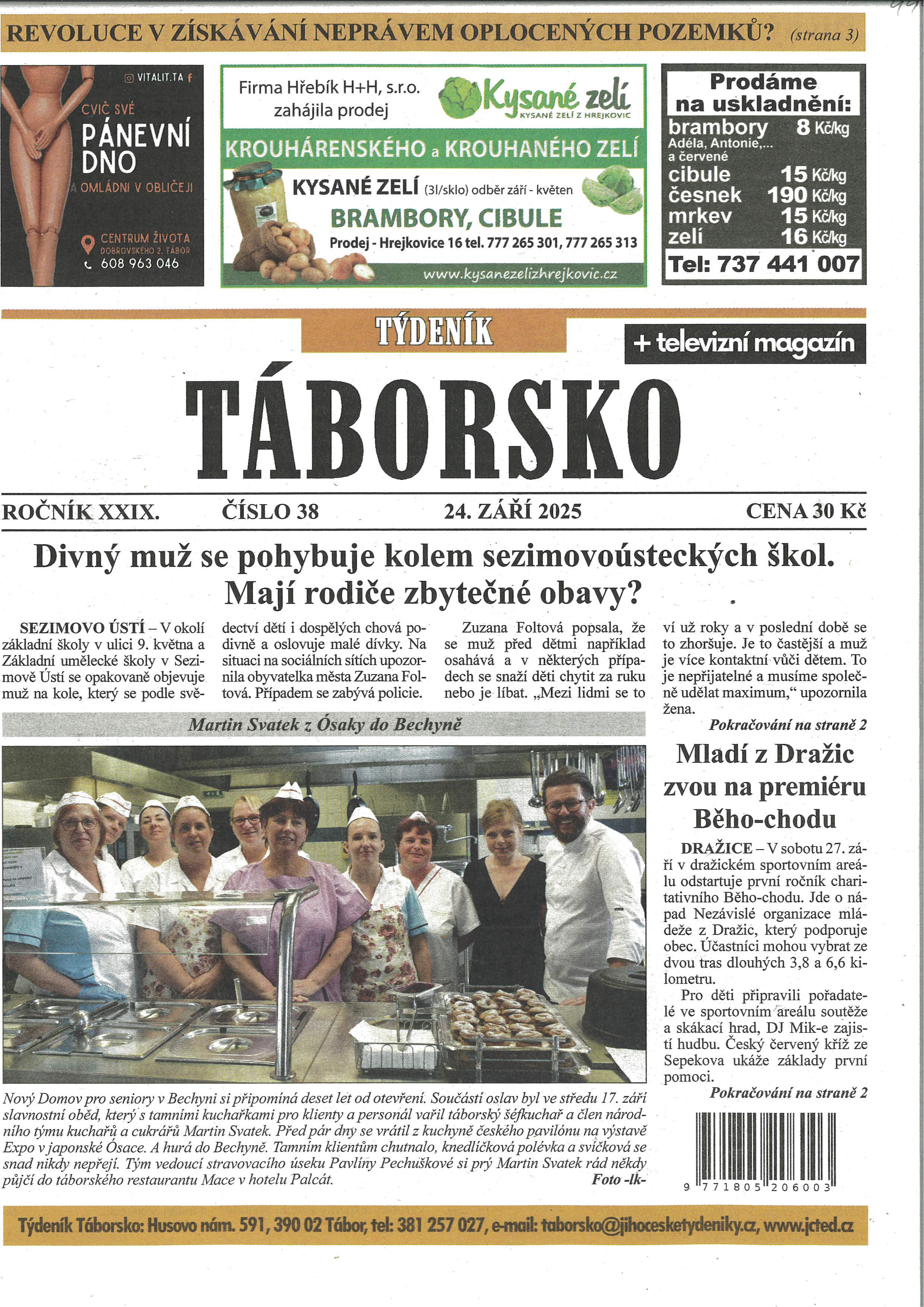 Článek v týdeníku Táborsko
