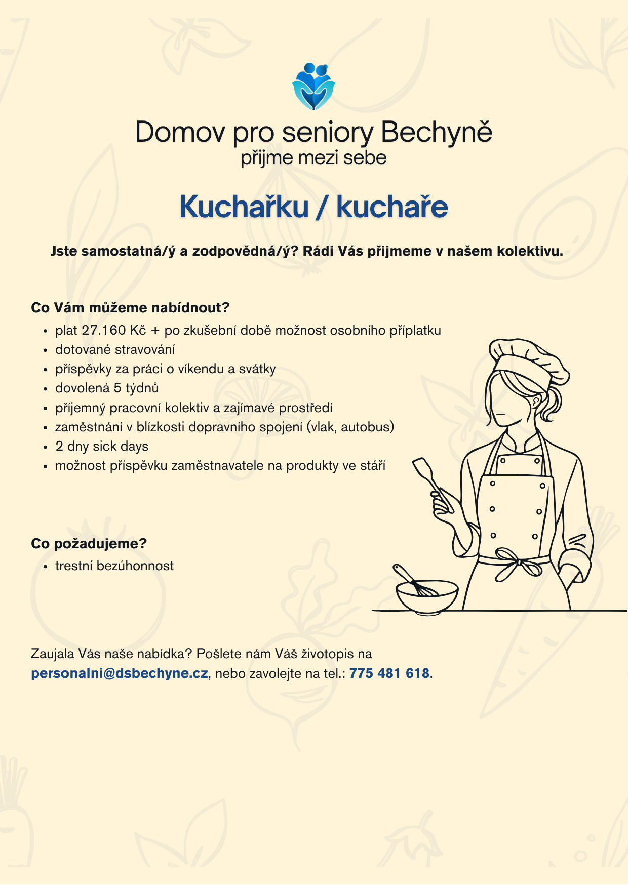 Kuchařka / kuchař
