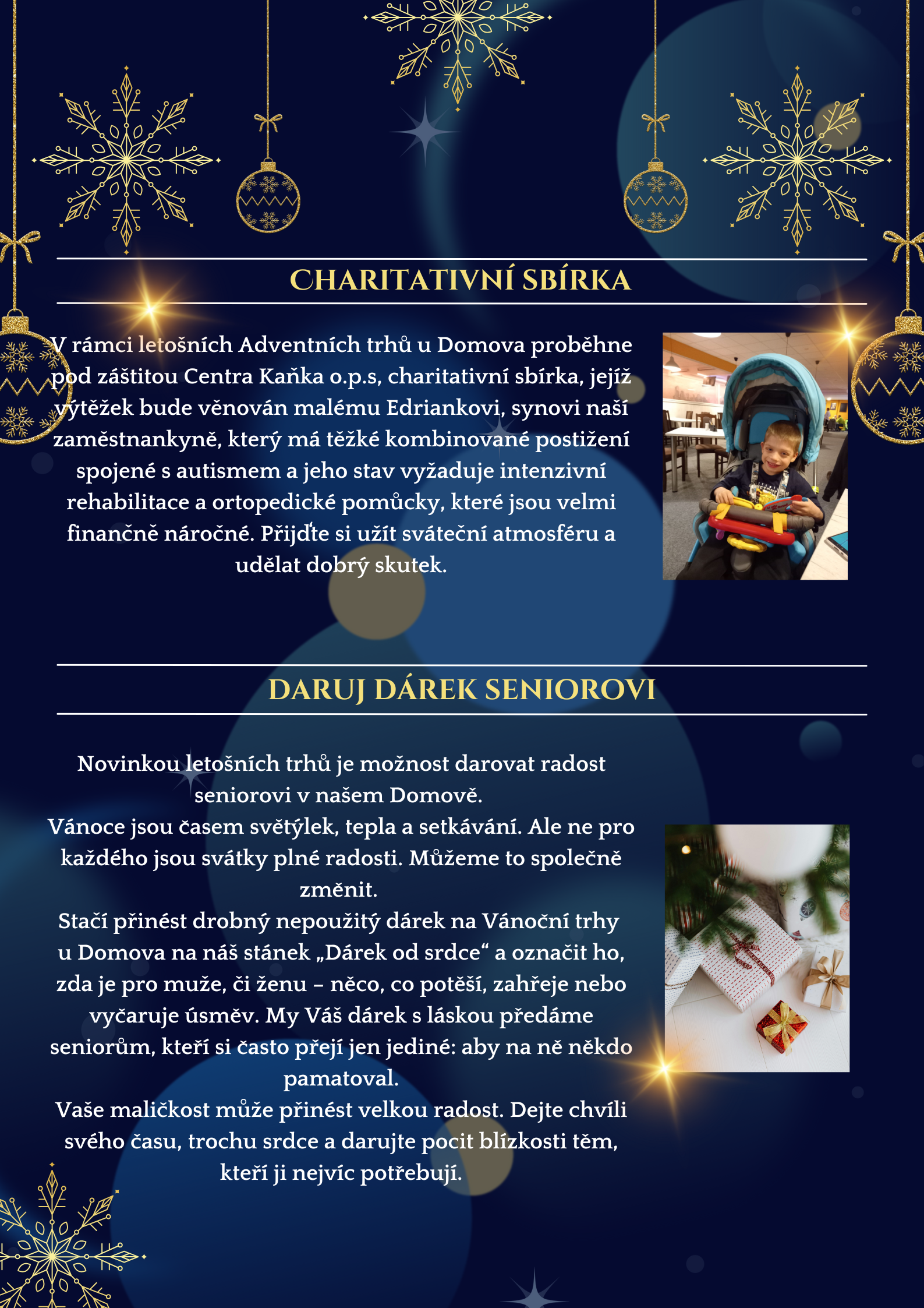 Vánoční trhy u Domova